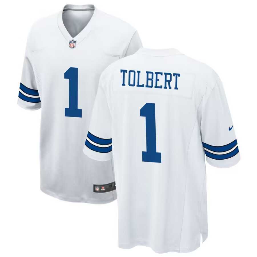Men & Women & Youth Dallas Cowboys #1 Jalen Tolbert White Vapor Limited Jersey,We sell and wholesale Men & Women & Youth Dallas Cowboys #1 Jalen Tolbert White Vapor Limited Jersey on line form chian!